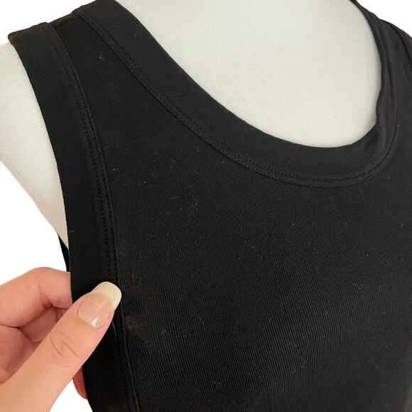 GAP Womens Plus 2XL Blouse Sleeveless Long Tank Solid Black Soft Stretch Tee - Picture 10 of 10